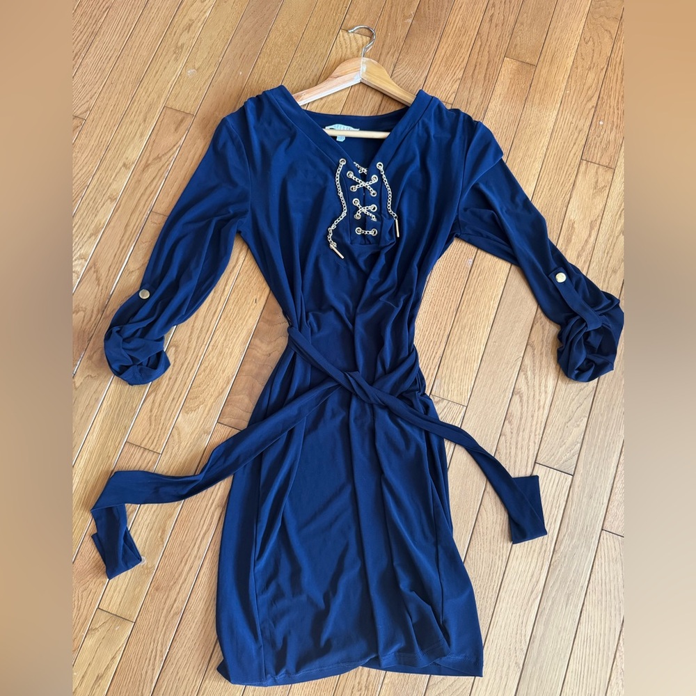 Silky blue dress